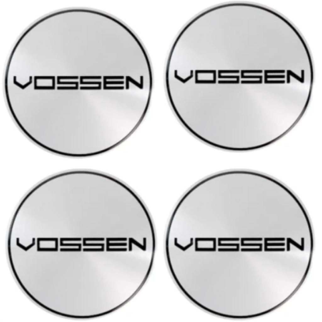 4 Stück 45mm 56mm 60mm 65mm VOSSEN Logo Autoaufkleber für leere Felgendeckel Emblem Felgennabenabdeckung Abzeichen Styling Zubehör