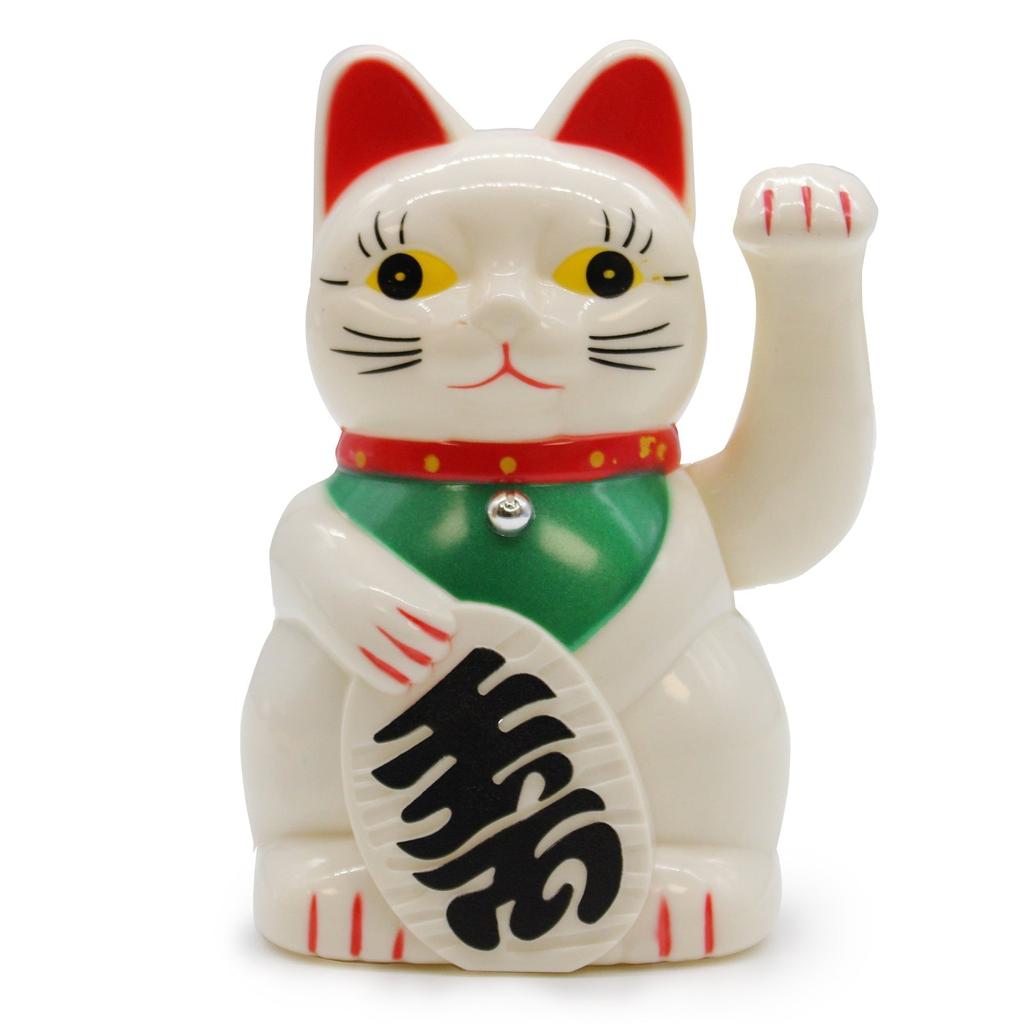 Maneki Neko Λευκή Γάτα της Τύχης, 15 εκ.