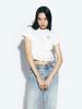 ASIF CALIE Ruffled Cap Sleeve Blouse White