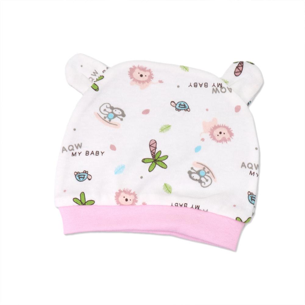 Cap Cotton Cartoon Bear Ears Cute Printing Windproof Hat Breathable Newborn Cap