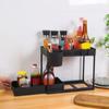 Kitchen Desktop Storage Rack Simple Double-deck Pull Out Type Storage Rack Save Space Household High-capacity Cabinet Organizer