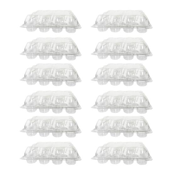 

Yousheng 12 шт. контейнер для кексов, штабелируемые контейнеры для торта, прозрачные одноразовые держатели для кексов, прочные коробки для кексов без BPA для свадеб, дней рождения 12pcs