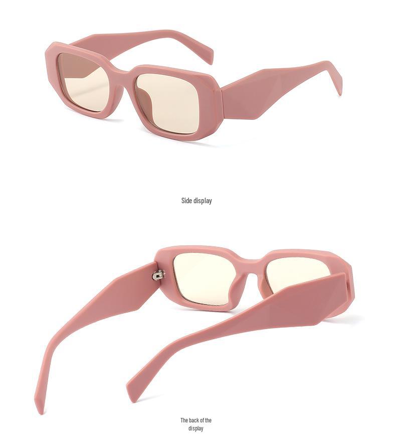Unisex Trendy Square Frame Sunglasses - European & American Style, Model 21009