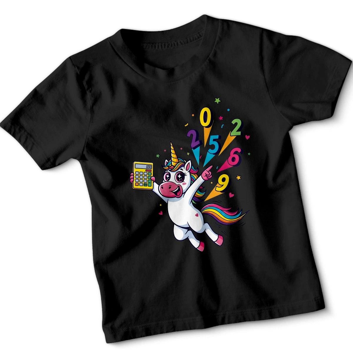 Unicorn Calculator National Numeracy Number Day Maths Day Education Kids T-Shirt 100