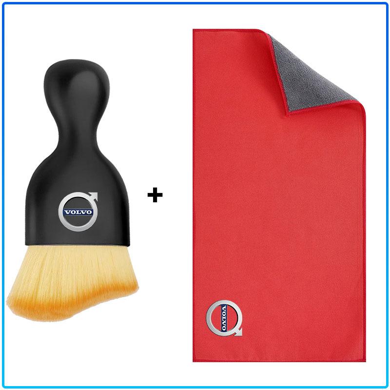 Car Cleaning Soft Brush Car Wash Towel Microfiber Cleaning Rag Cloth Car Goods For Volvo C70 S40 S50 S60 S70 S80 S90 V40 V50 V60 V90 XC40 XC60 XC90