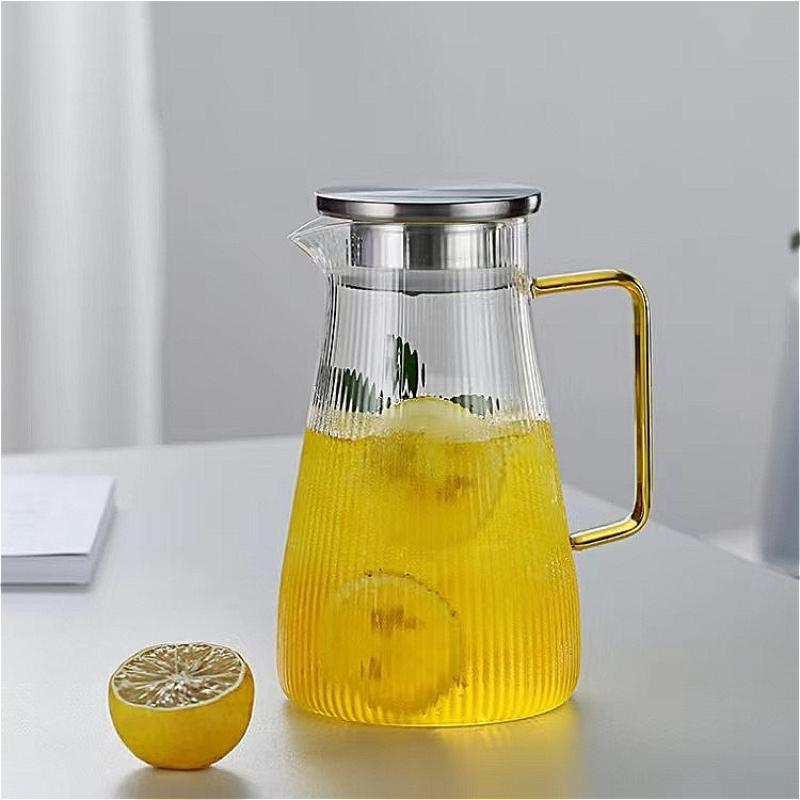 Creative Cold Kettle Cold Cold Brewing Pot Household Water Pot with Handle Summer Transparent Beverage Pot Kitchen Accessories