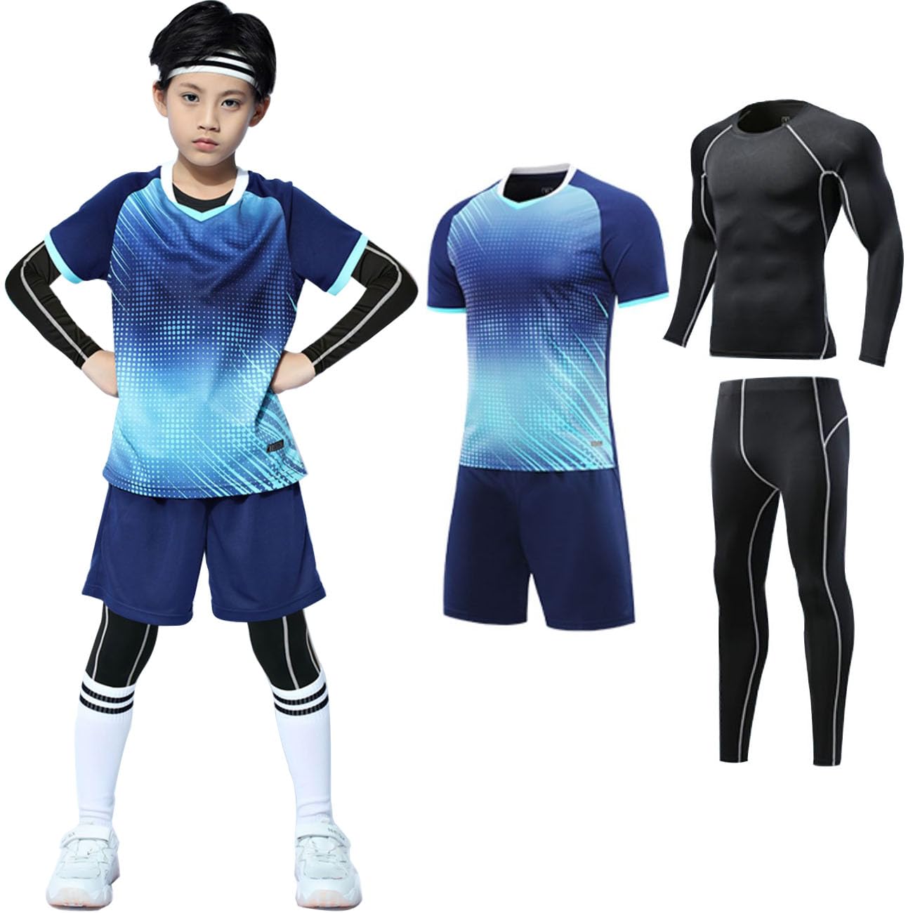 

одежда для мальчиков и облегающая одежда для тренировок по настольному теннису, йоге, бегу, спортивная, на день, для детского праздника, зимняя, S [MIIFIT] Детская для девочек, спортивный костюм, с коротким рукавом