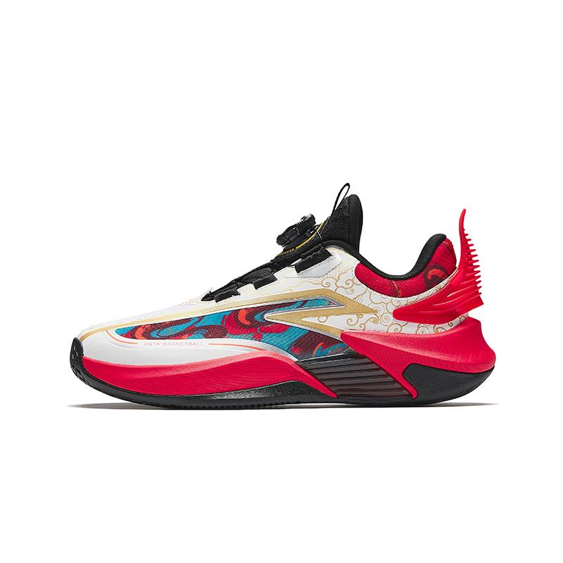 Anta Kids Crazy Weave Fashion Trend Durable Low-Top Basketball Shoes Men Sneaker White Red 312511115-1
