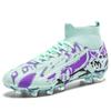 Large Size High Top Football Shoes Youth Students Outdoor Sports Ag Spikes Professional Game Training Football Shoes