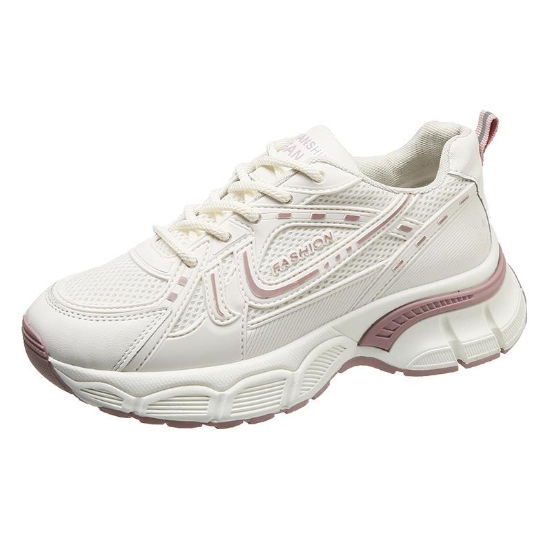 

Sneakers women s 2025 summer new fashionable versatile platform non-slip breathable comfortable running shoes ins tide 40 рожевий