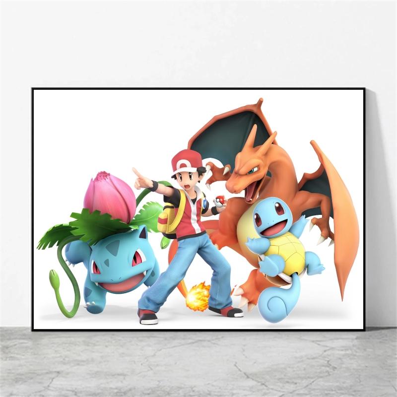 

Anime Canvas Paintings Pokemon Ash Ketchum Pikachu Poster Wall Decorative Brings Endless Joy Show The Cozy Home Atmosphere 21X30CMNo Framed