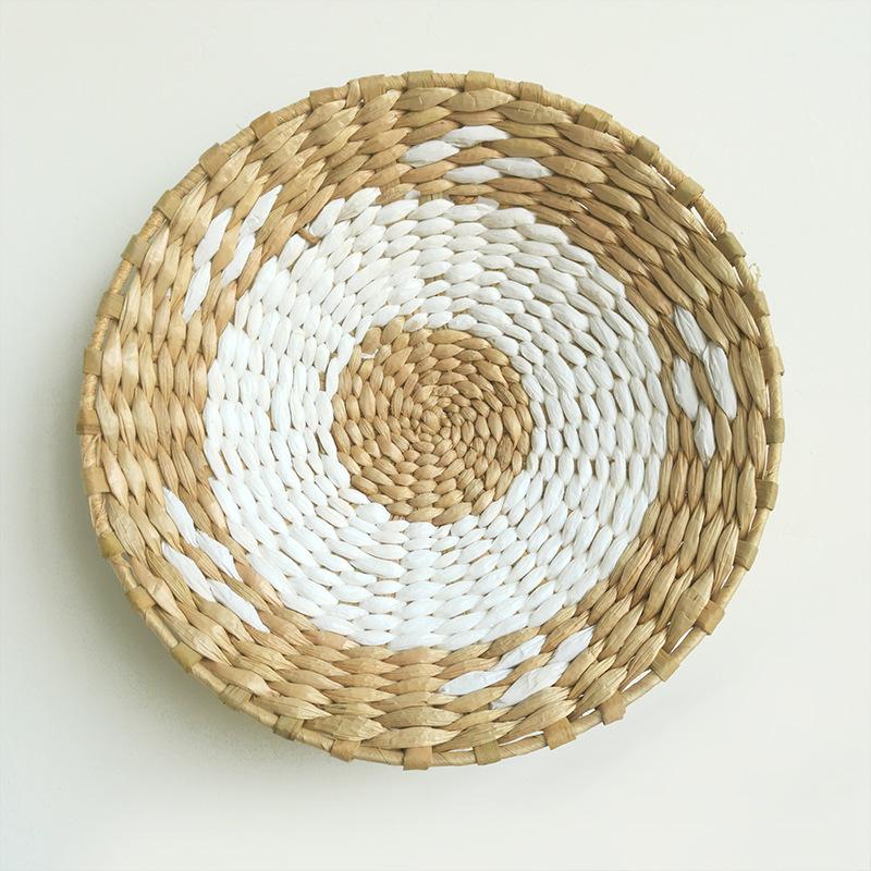 Moroccan Hand-Woven Straw Wall Hanging Decor