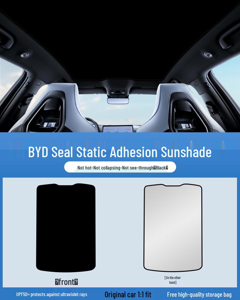 Electrostatic Sunshade Curtain for BYD Song, Seal, Qin, Han, Yuan, Tang, EVDM with Sunroof