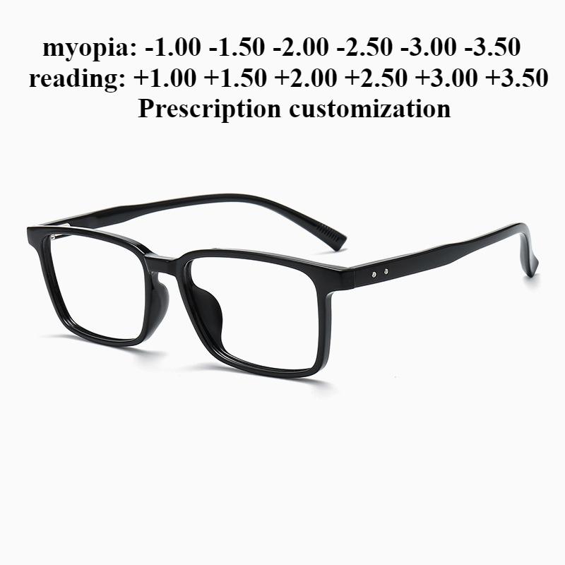 54-17 New Ultra-light Rectangular TR90 Glasses Frame Men Myopia Glasses Anti-blue Light Reading Eyeglasses