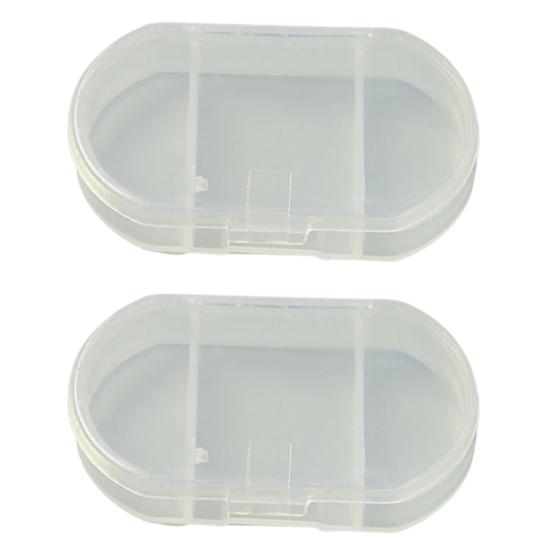 2 Stück Pillenhalter Große Kapazität Platzsparend Lebensmittelqualität Sichtbar Büro Zuhause Mini-Etui Reisezubehör