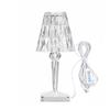 Luminária de mesa com diamante rgb, usb, sensor de toque, decoração acrílica, para quarto, bar, iluminação de cristal, presente, luz noturna led