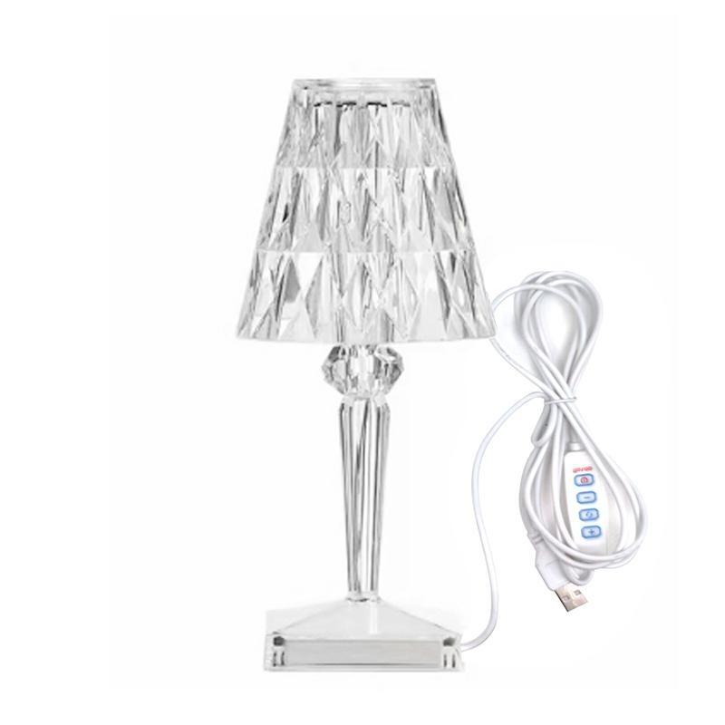 Luminária de mesa com diamante rgb, usb, sensor de toque, decoração acrílica, para quarto, bar, iluminação de cristal, presente, luz noturna led