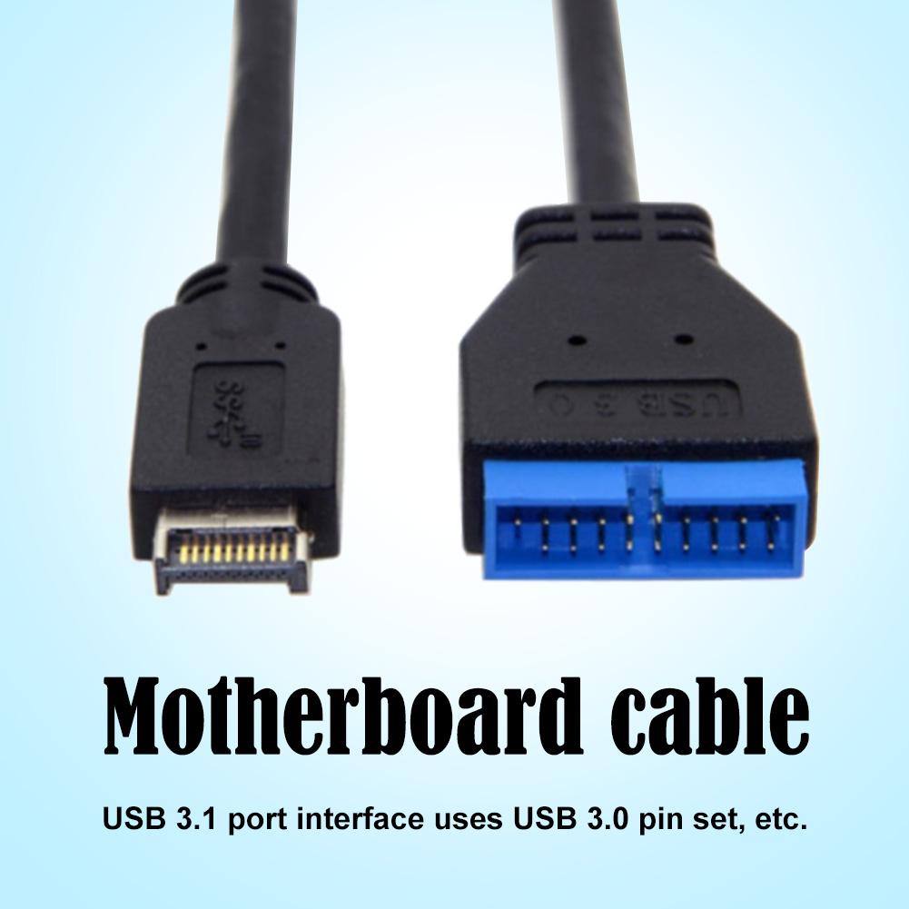 Motherboard Connector Extension Cable Replacement USB 3.1 Front Panel Header to USB 3.0 20Pin Extension Cable for ASUS Mainboard
