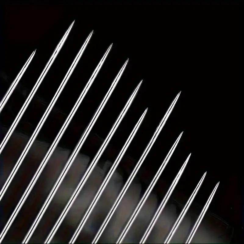 30pcs Self-Threading Needles Set, Wooden Storage Tubes, Easy Insertion for Elderly, Hand Sewing, Quilting, Clothing & Cross Stit