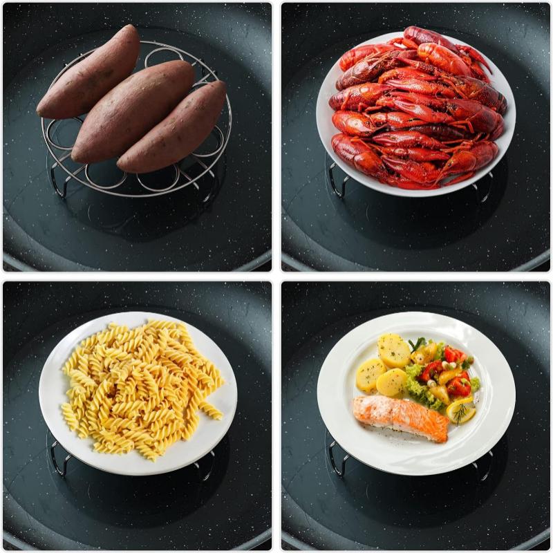 Two layers Stainless Steel Egg Steamer Household Boiled Egg Tray Waterproof Steaming Rack Egg Storage Racks Kitchen Accessories