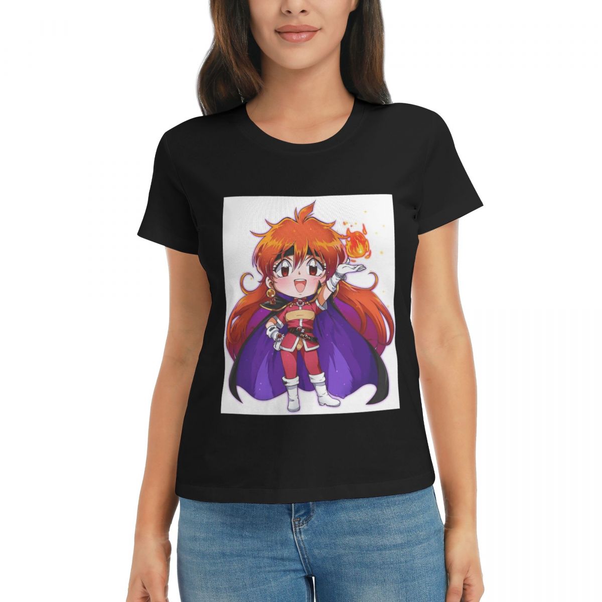 

Women TShirt Lina Inverse Dragon Slave Slayers Summer Short Sleeve Tees Round Neck Cotton T Shirts Clothes Tops Streetwear 4XL