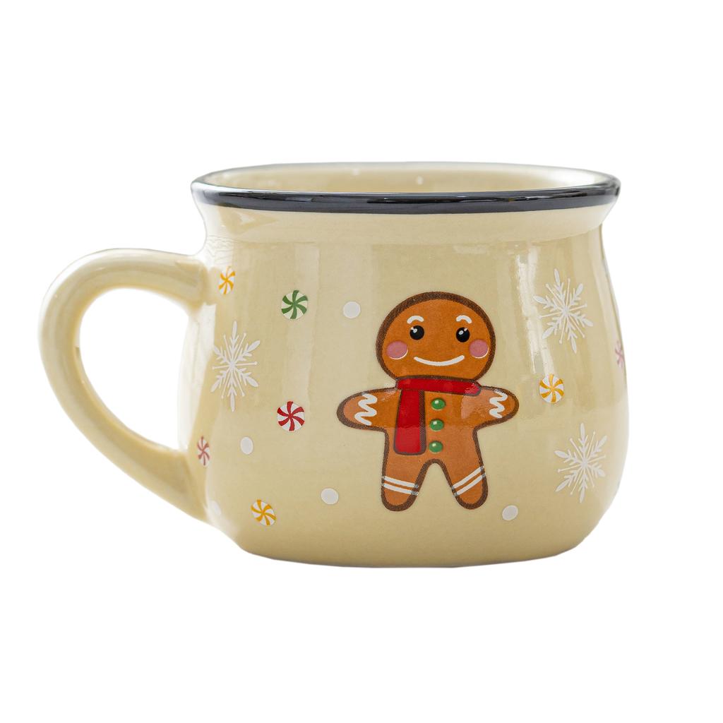 Ceramic Christmas Mug Cartoon Snowman Christmas Tree Mousse Cup Coffee Cup Home Baking Dessert Breakfast Milk Mug for Xmas Gift