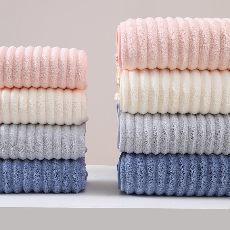 Quick-drying Coral Velvet  Face Wash Towel Household Thickened Coral Velvet Shower , Daily Use Super Absorbent