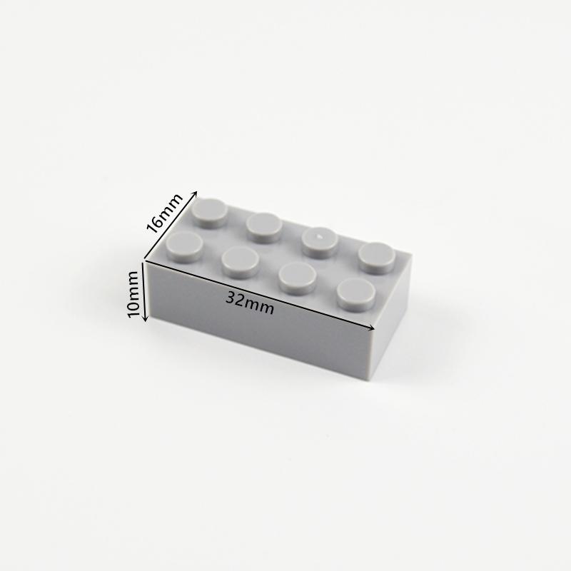 DIY Building Blocks 2X4 Dots Thick Bricks 50pcs 9 color Educational Creative Bulk Brick Compatible With 3001 Toys Classic Parts