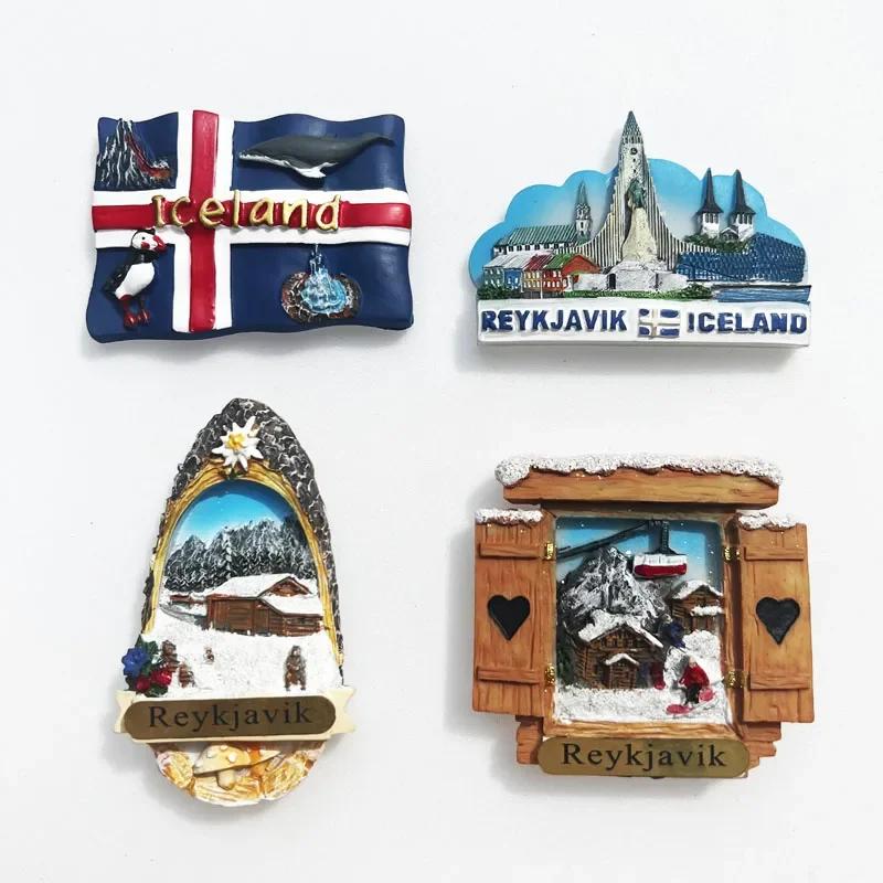 Iceland Travelling Fridge Magnets National Flag Reykjavik Tourism Souvenirs Fridge Stickers Home Decor Wedding Gifts