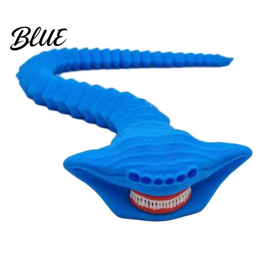 Sea Creature Ornament 3D Printed Toy Movable Joints Deep Animal Print Model Figurine Articulated Mythical Ocean Predator Decoration S светло-синий