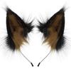 Lolita Cat Ears Headband JK Furry Cosplay Headwear Funny Wolf Dog Hair Band  Halloween