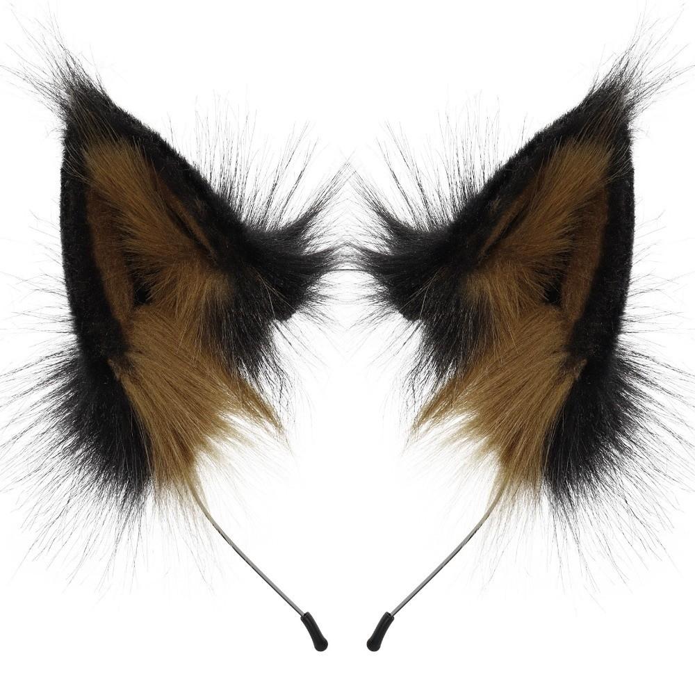 Lolita Cat Ears Headband JK Furry Cosplay Headwear Funny Wolf Dog Hair Band Halloween