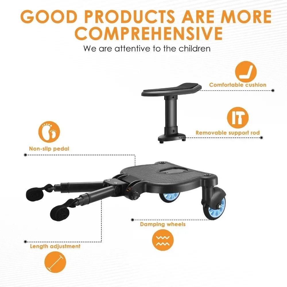 2 in 1 Sit and Stand Stroller Pedal Adapter Creative Strollers Step Board Adapter  Outdoor