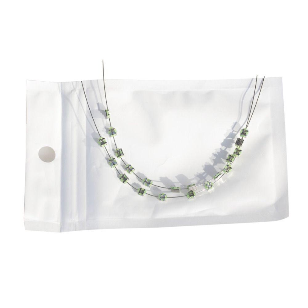 1 pereche Decorații dentare Legături de ligatură ortodontică cu fire metalice Dinți suport metalic