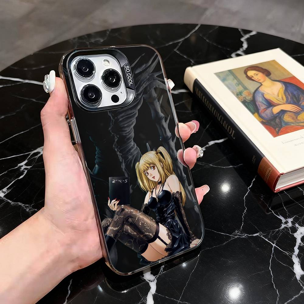 Death N-NoteS M-MisaS A-Amane-es Phone Case For iPhone 17,16,15,14,13,12,11 Plus,Pro Max,Colorful Silver Phone Case Funda Cover