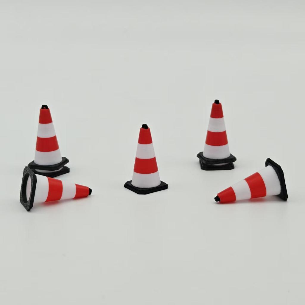Mini Ice Cream Cone Toy - Traffic Cone and Barrier Marker Model for Kids