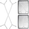 2 PCS Sheet Fastener Fixing Straps, Adjustable Cross Elastic Straps, Flat Fit Sheet Clips for Mattress Cushions Sofa Cushions