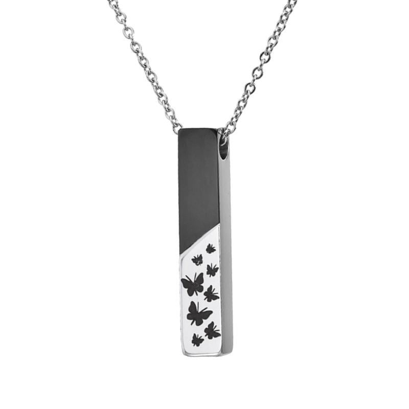 Urn Necklace for Ashes Memorial Cremation Jewelry for Ashes Stainless Steel Ashes Necklace Bar Urn Pendants Unisex