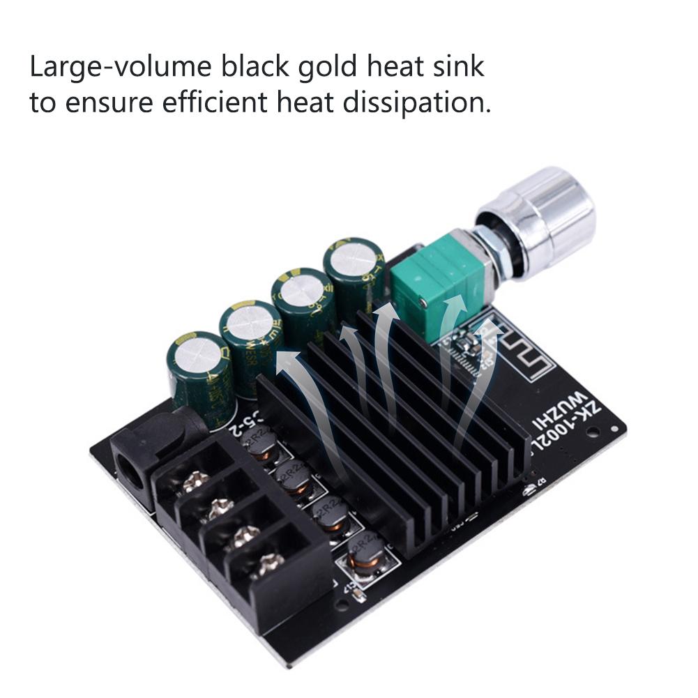 ZK-1002L Audio Speaker Power Amplifier Board Stereo Bluetooth-compatible 5.0 Amp