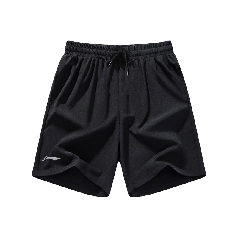 

Li-Ning Breathable Quick-Dry Comfortable Simple Versatile Thin Shorts Five-Point Beach Pants Unisex Shorts LXKW124-1#W XL