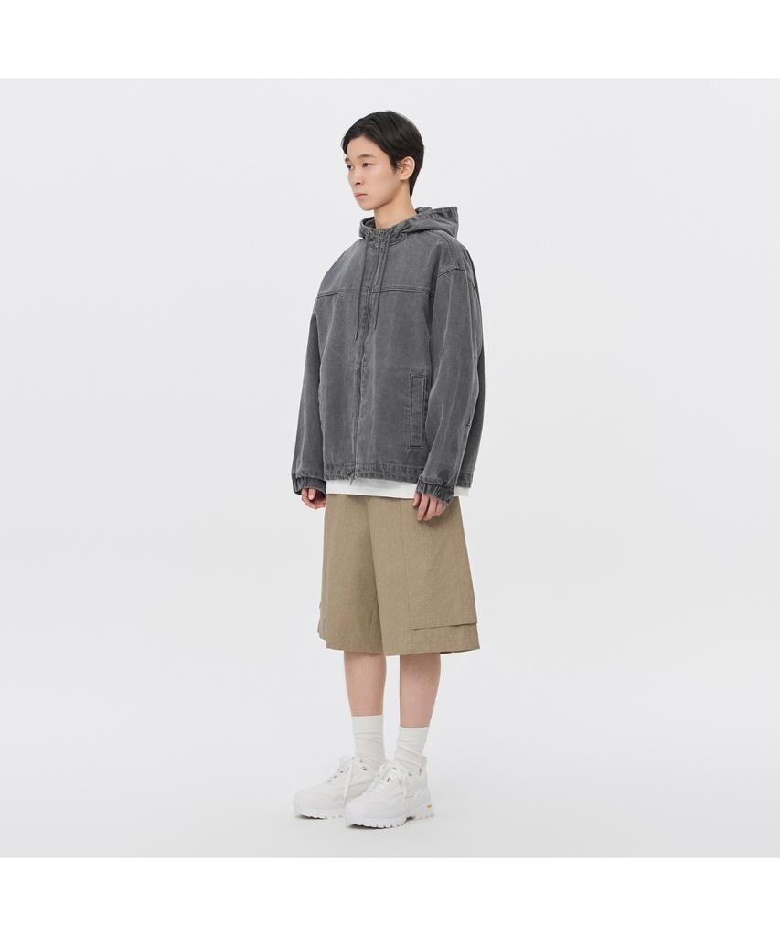Customellow [Essentials] Gray Denim Hood Blouson C9Uam26381Gyd