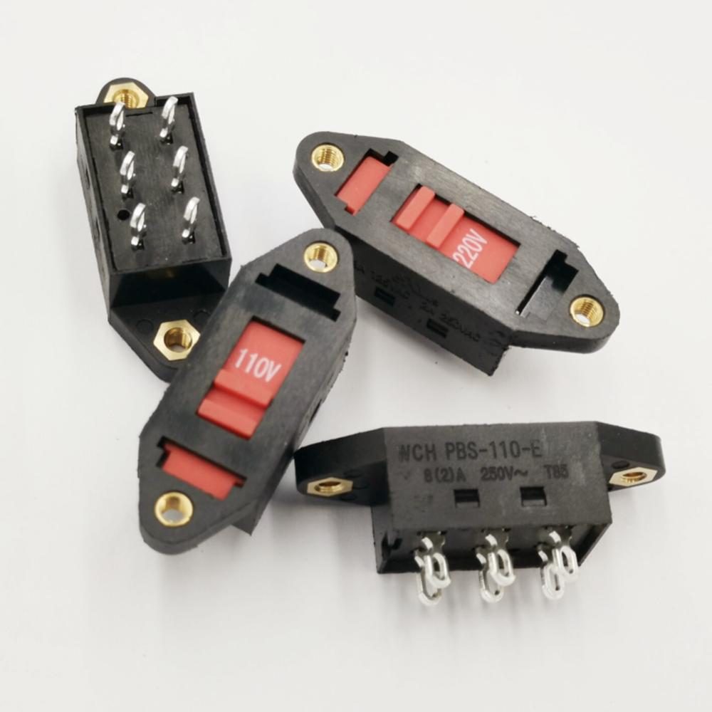AC 110V-220V 6 Pin Terminals DPDT Voltage Selector Slide Switch