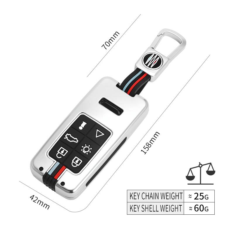Interior Mouldings 5/6 Buttons Zinc Alloy Car Key Case Cover Protect Shell Fob Fob For Volvo XC60 V60 S60 S80 XC70 V40 Car Key D