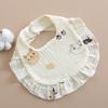 Korean Style Baby Bib: 6-Layer Pure Cotton Gauze with Lace, Cute, Soft & Absorbent
