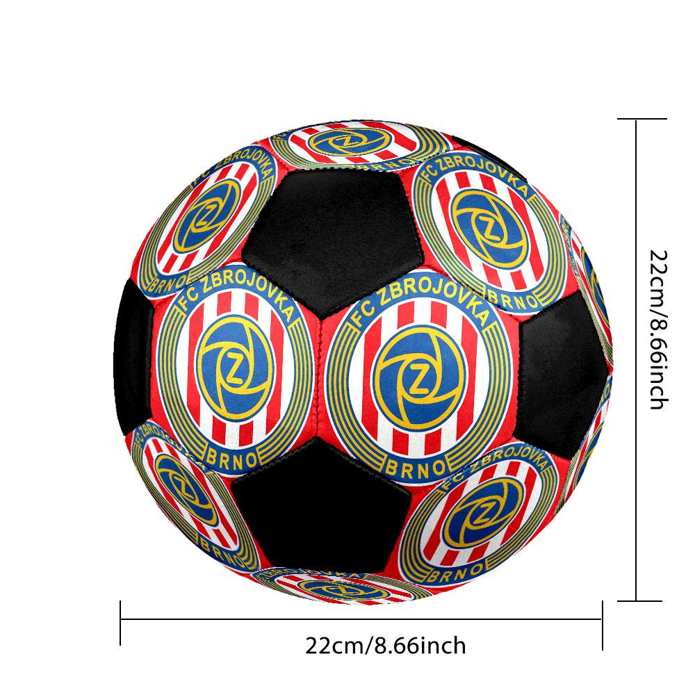 1PC Brno logo size 5 soccer ball PrahaIndoor Soccer Ball Colorful All Ages Machine Stitched PVC Competition Ready Durable High-Bounce