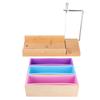 1200ml DIY Silicone Soap Making Mold Wooden Box Set Manual Soap Cutter with Scale Kitchen Tool