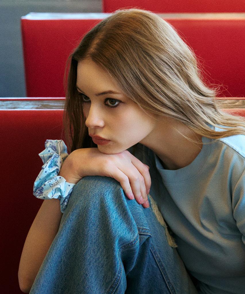 Erer Bandana Scrunchie Blue