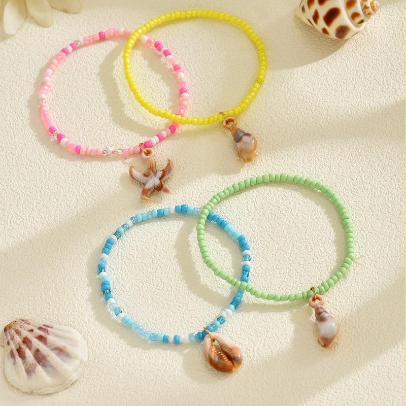 Bohemian rice bead bracelet shell jewelry female starfish bracelet niche high-end light luxury jewelry