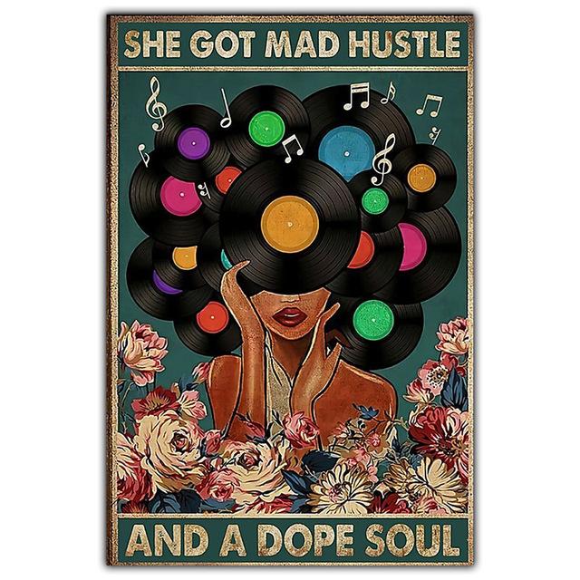 Vintage umění abstraktní postava malba na plátně móda nástěnné umění plakát vinylová deska hudba tanečník obývací pokoj domácí dekorace nástěnná malba