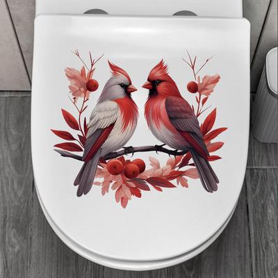 Bischof Vogel Wandaufkleber Badezimmer Dekor Kreative Toilettenaufkleber Dekorative Wasserdichte Aufkleber